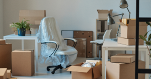 Moving to a big, light office after an office move.