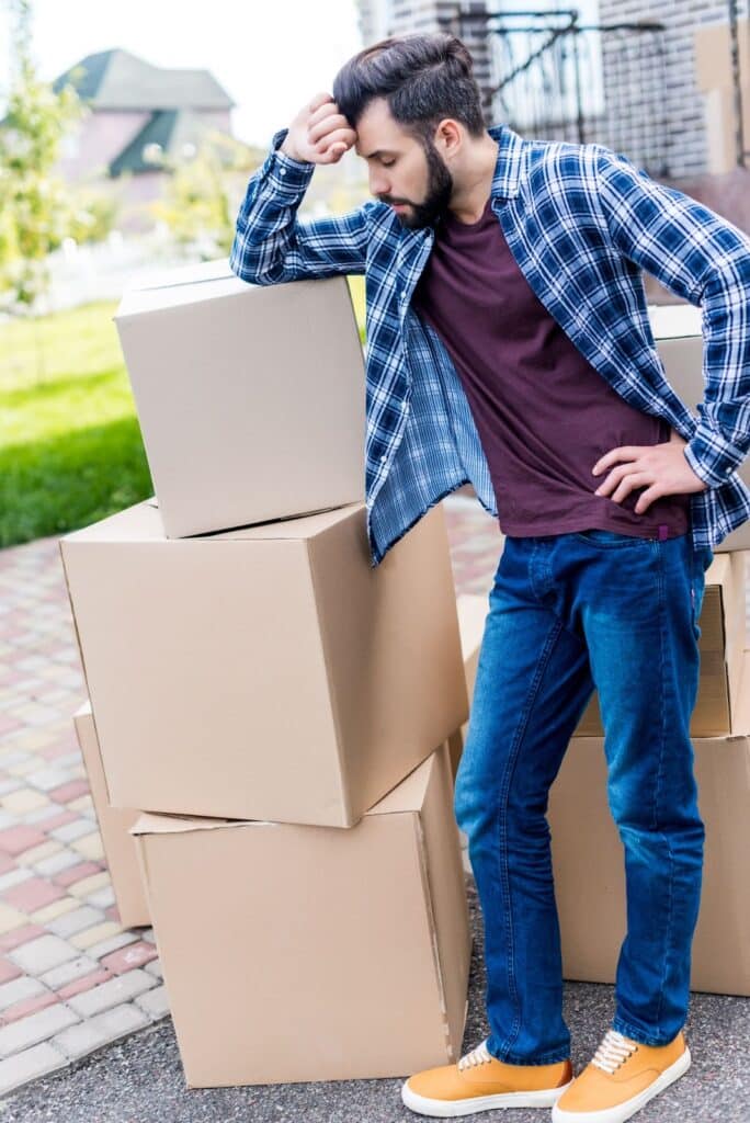 Woman-frustrated-with-delays-in-the-moving-timeline